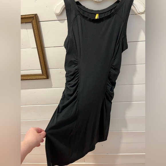 LOLË Black Sleeveless waist Ruched Dress size M - Picture 8 of 10